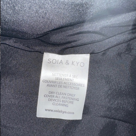 (SOLD) Soia & Kyo Real Silver Fox Fur & Wool Winter Jacket XL - Picture 7 of 8